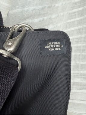 Jack Spade Warren Street New York Black Nylon Laptop Briefcase Messenger Bag